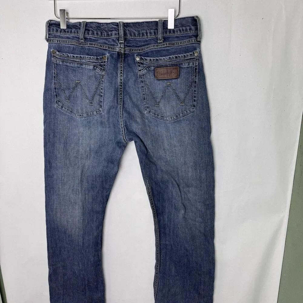 Wrangler Retro Slim Bootcut Jeans Men’s 34x32 Blue Denim pants Cowboy Western
